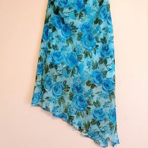 Heart Soul Blue Floral Skirt Great for Easter